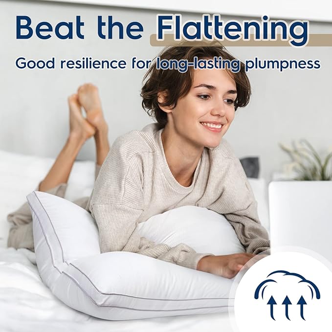 viewstar Bed Pillows Different Sizes Set of 2, Hotel Quality Cooling Down - Image 4