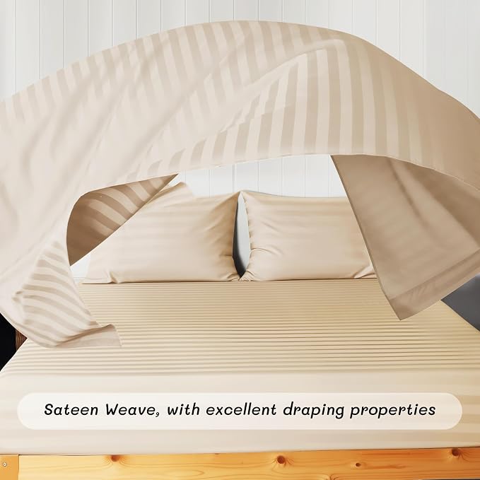 Cotton Flat Sheets Only, 600 TC 100% Cotton Flat Sheet Top Sheet Only, Full - Image 9