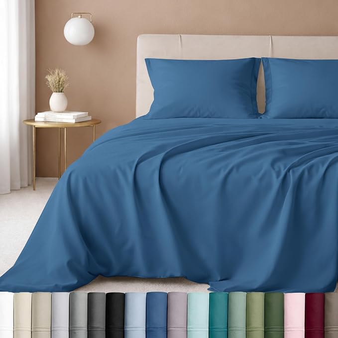 California Design Den Natural 100% Cotton Bed Sheets Queen Size Set by CaliforniaDesignDen