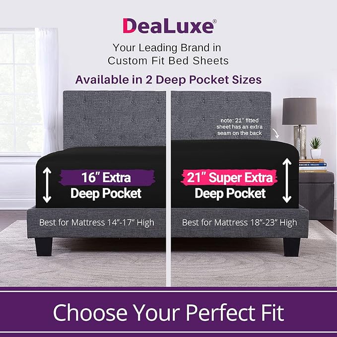 Fitted Sheets Queen Size – Queen Fitted Sheet Only Deep Pocket Queen Fitted - Image 2