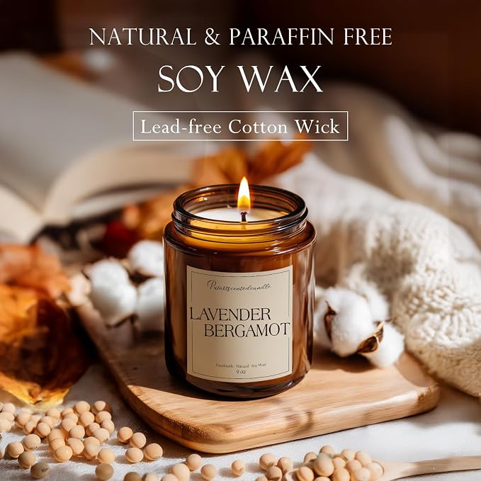Lavender & Bergamot Scented Candles - Image 4