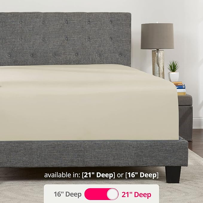 DeaLuxe Cal King Fitted Sheet Only Deep Pocket - Image 3