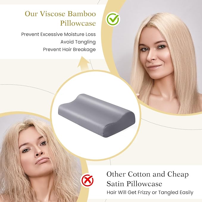 Contour Pillowcase- Rayon Derived from Bamboo Cooling Contour Cervical Neck - Image 4