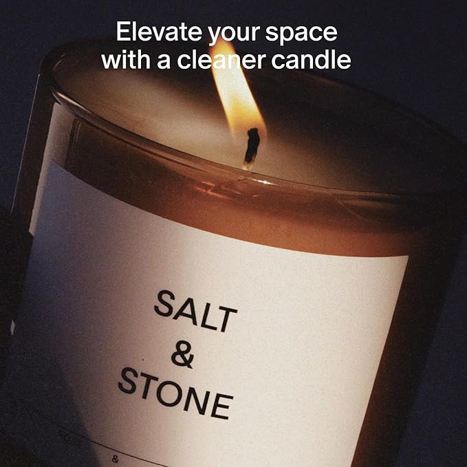 Salt & Stone Scented Candle for Women & Men | Coconut & Soy Blend Wax | - Image 2