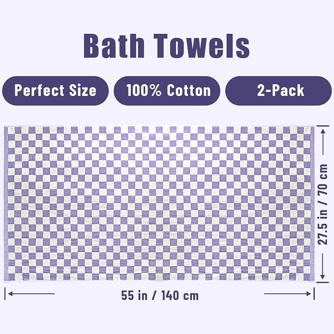 Jacquotha Shower Towels for Bathroom 27.5x55 Inches - Image 5