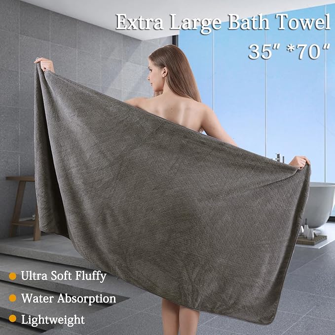 8-Piece Bath Towels Set, 2 Oversized Large Bath Towels Sheet, 2 Hand Towels and - Image 2
