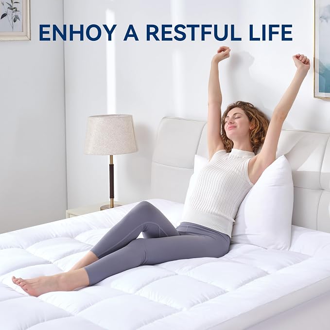 BDEUS Dual Layer 5 Inch Memory Foam Mattress Topper Full Size, 2 Inch Gel - Image 8