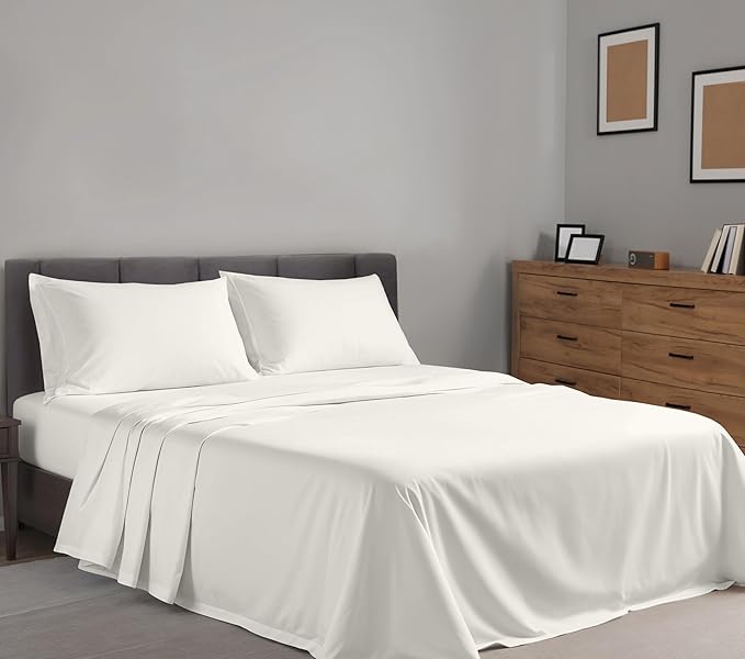 RUVANTI 100% Cotton Sheets – Queen Size Percale Bedding, Cooling & Breathable - Image 2