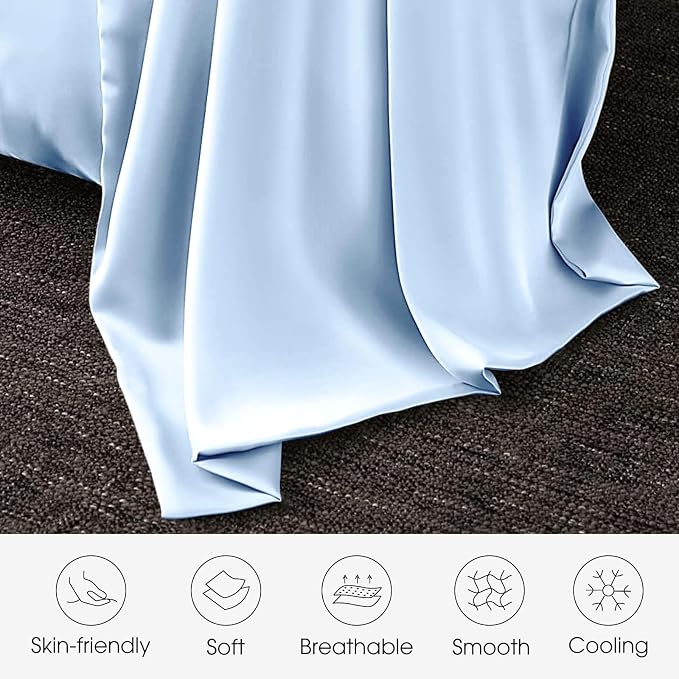 100% Silk Pillow Cases 2 Pack Queen Size Mulberry Silk Pillowcase - Image 4