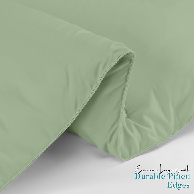Utopia Bedding Twin Comforter Duvet Insert, Quilted Sage Green Comforter - Image 7