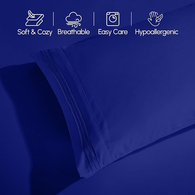 Elegant Comfort Luxurious 1500 Premium Hotel Quality Microfiber 4-Piece Sheet - Image 8