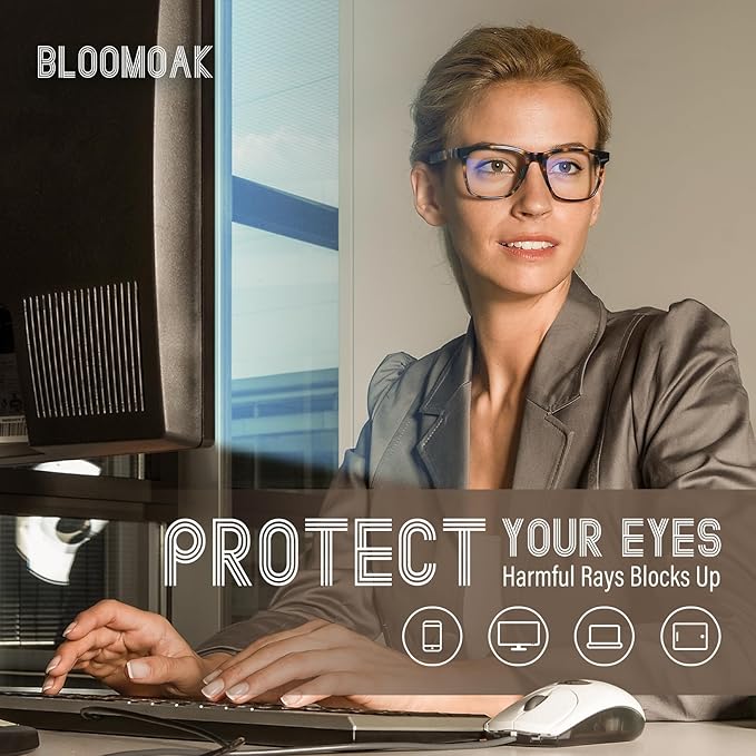 Bloomoak 100% Red Lens Blue Green Light Blocking Glasses- Dual AR Coatings - Image 2