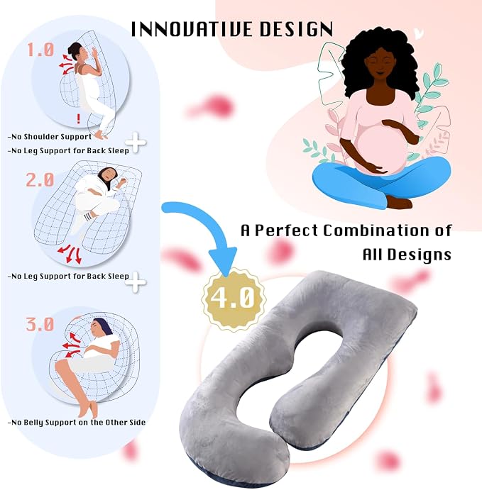 ALLOPERA Pregnancy Pillow, Full Body Maternity Pillow 57 inch, - Image 5