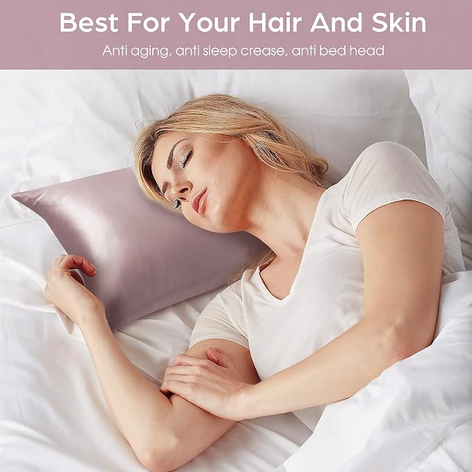Silk Pillowcase for Hair and Skin, 2 Pack 100% Mulberry Silk Pillowcase 25 Momme - Image 2