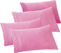 Elegant Comfort 4-PACK Solid Pillowcases 1500 Premium Hotel Quality Microfiber by ELEGANTCOMFORT