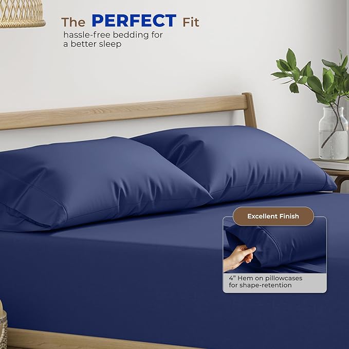 Thread Spread 100% Egyptian Cotton King Size Pillow Cases Set of 2 - Image 4
