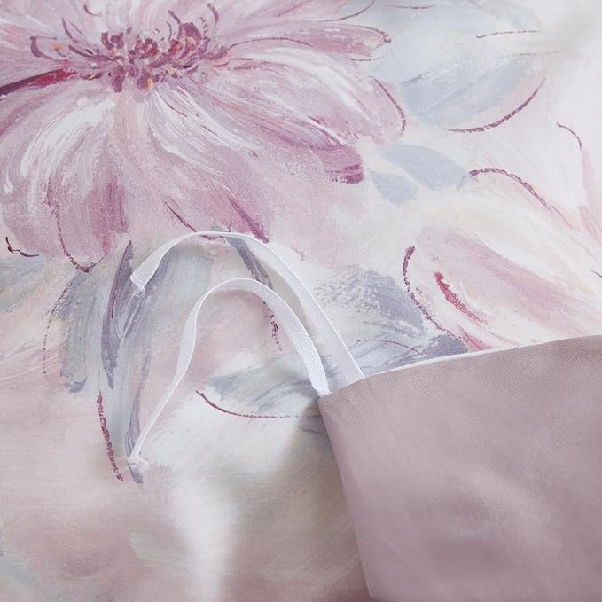 OAITE Duvet Cover Set Queen Size Floral Pattern 600 Thread Count Ultra Soft - Image 7