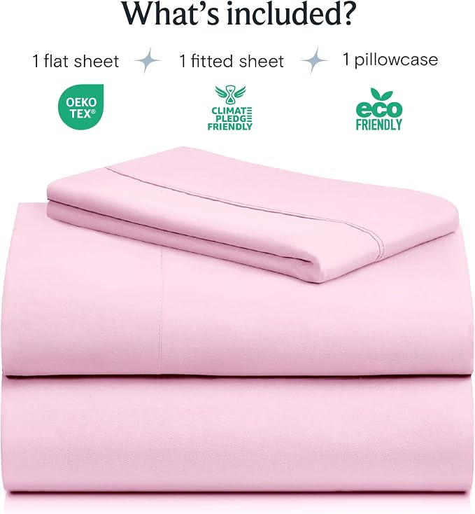 LuxClub 3 PC Twin Sheet Set, Deep Pockets Wrinkle Free Cooling Bed Sheets Hotel - Image 2