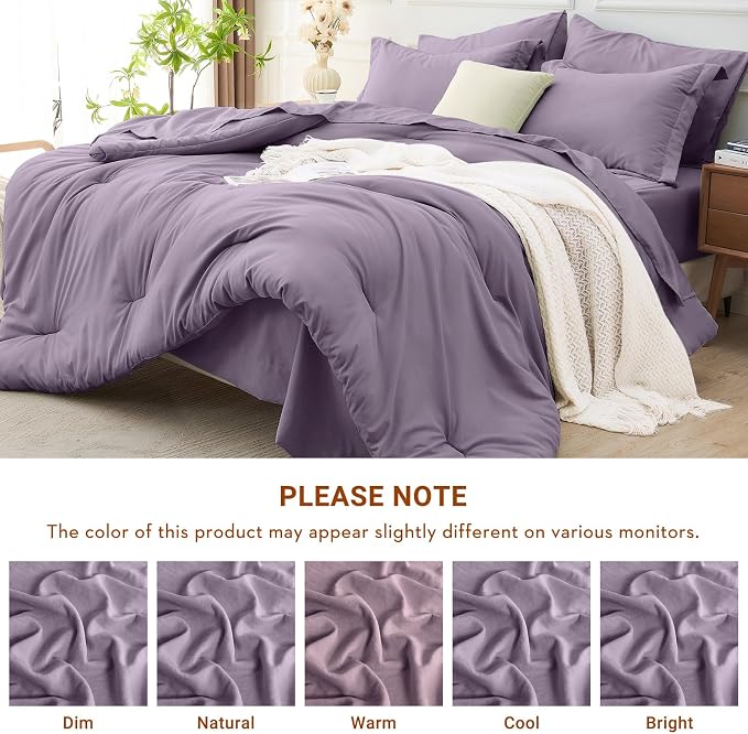 MUXHOMO 7 Pieces Full Comforter Set, Soft Bed in a Bag Full Size, All Season - Image 7