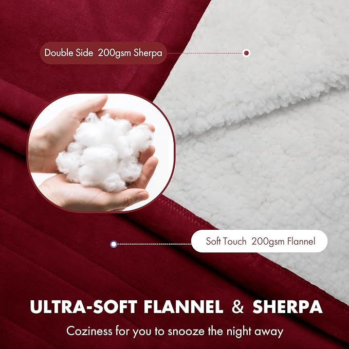 Electric Heated Throw Blanket 50" x 60" - Image 3