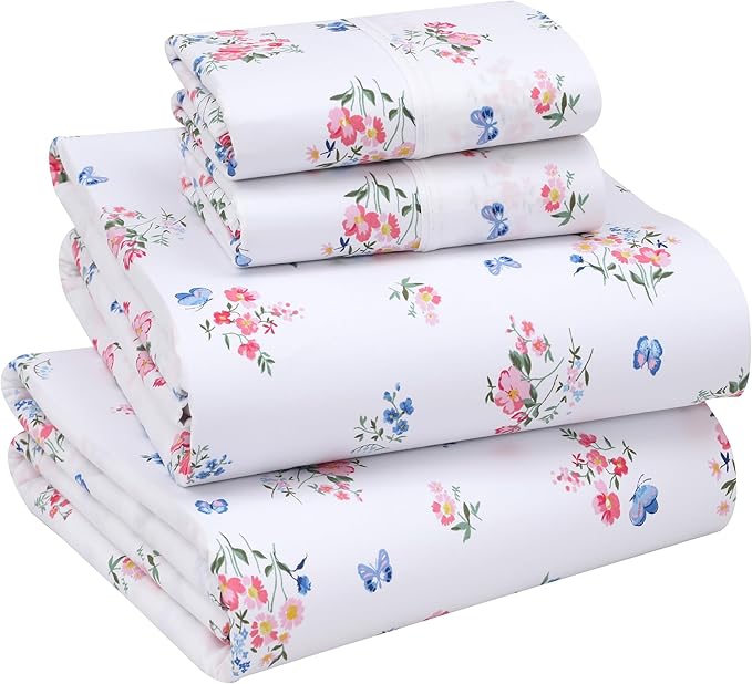 RUVANTI 100% Cotton Sheets – Full Size Percale Bedding, Cooling & Breathable by Ruvanti