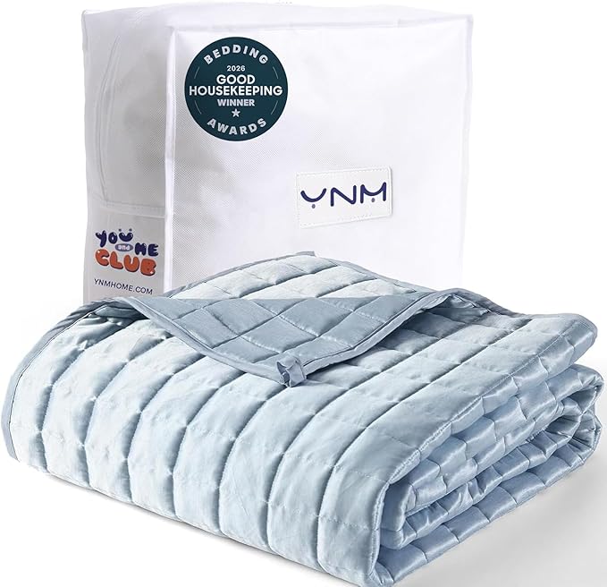 YnM Cooling Weighted Blanket for Adults, 15lbs Heavy Bed Throw Comforter by YNM
