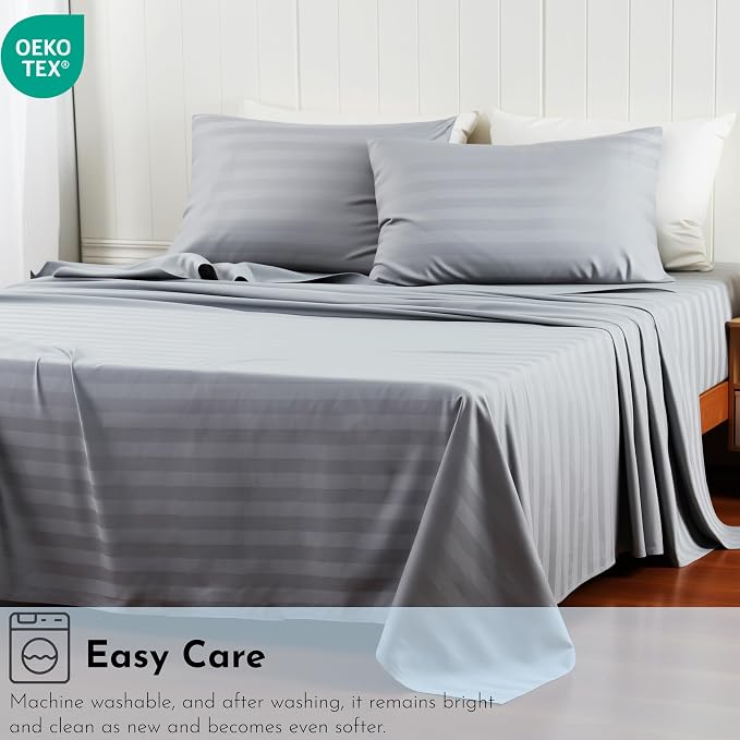 Cotton Flat Sheets Only, 600 TC 100% Cotton Flat Sheet Top Sheet Only, King - Image 8