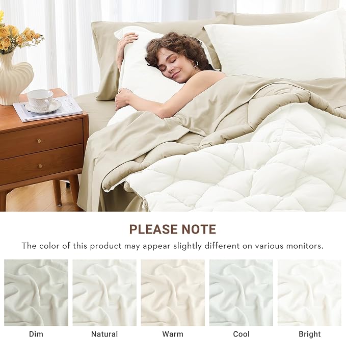 MUXHOMO 5 Pieces Twin Comforter Set, Reversible Bed in a Bag Twin Size - Image 4
