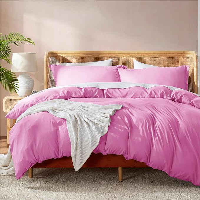 Nestl Light Pink California King Duvet Cover Sets by Nestl