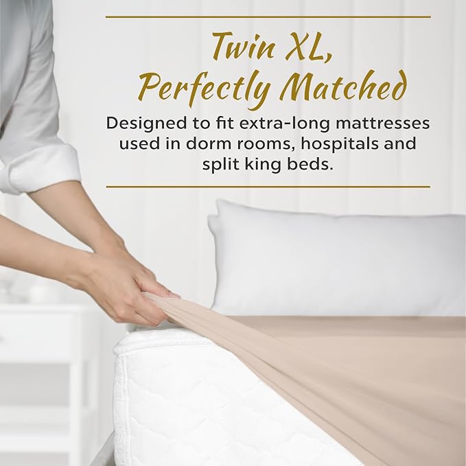 Microfiber 2 Twin XL Fitted Bottom Bed Sheets 1800 Ultra Soft and Comfy - Image 2