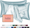 Silk Pillow Cases 2 Pack Queen Size by LYSHINSILKPILLOWCASES