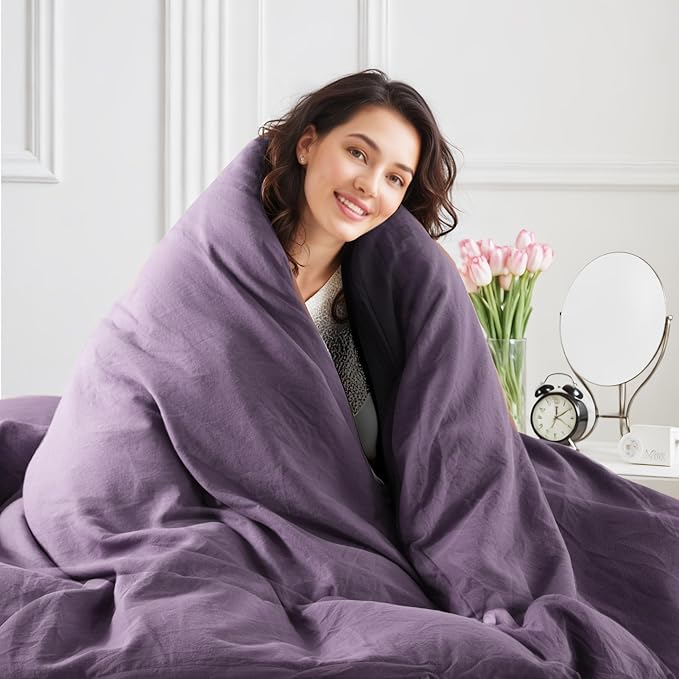 NEXHOME PRO Full Duvet Cover Set, 100% Washed Cotton - Image 7