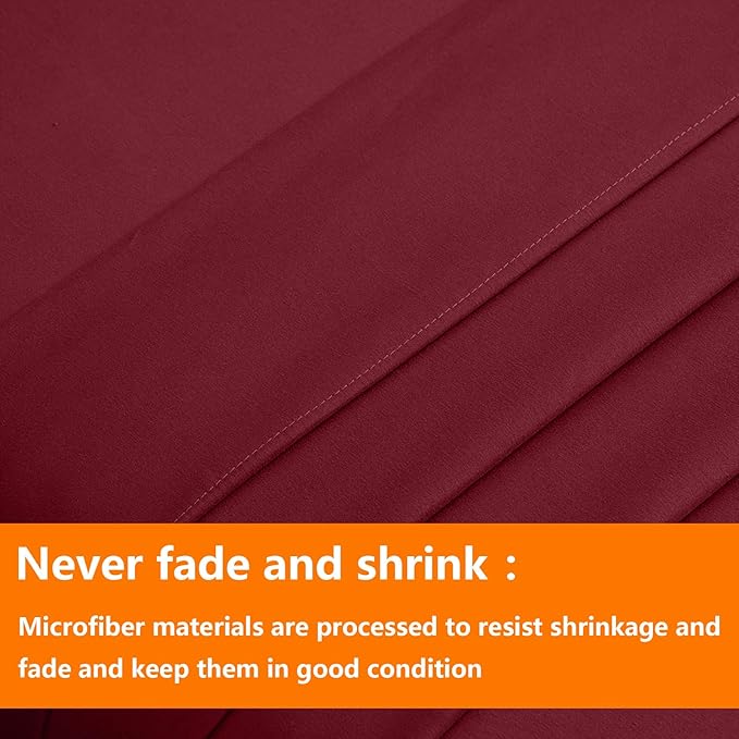 TAIMIT Burgandy King Size Comforter Set - Image 7