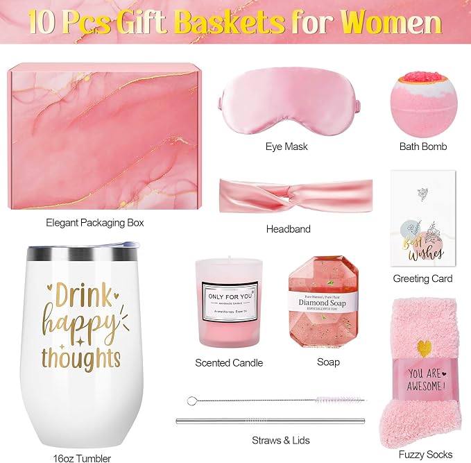 Gift Baskets for Women: Mothers Day Gifts for Mom Wife Women Her Easter Basket - Image 2