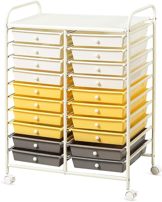 Giantex 20 Drawer Rolling Storage Cart Tools Scrapbook Paper Office School by Giantex