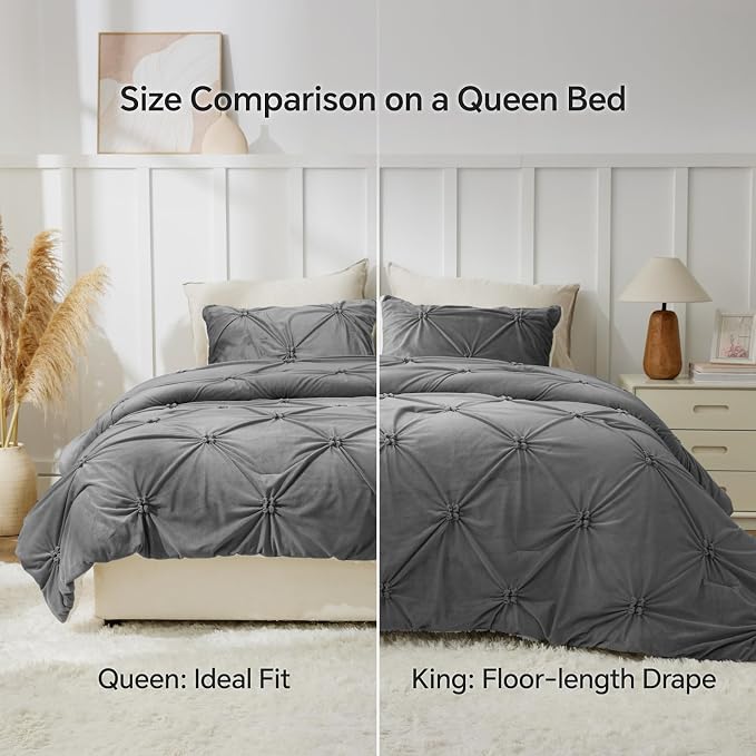 BEDELITE Pintuck Fluffy King Size Comforter Set - Image 8