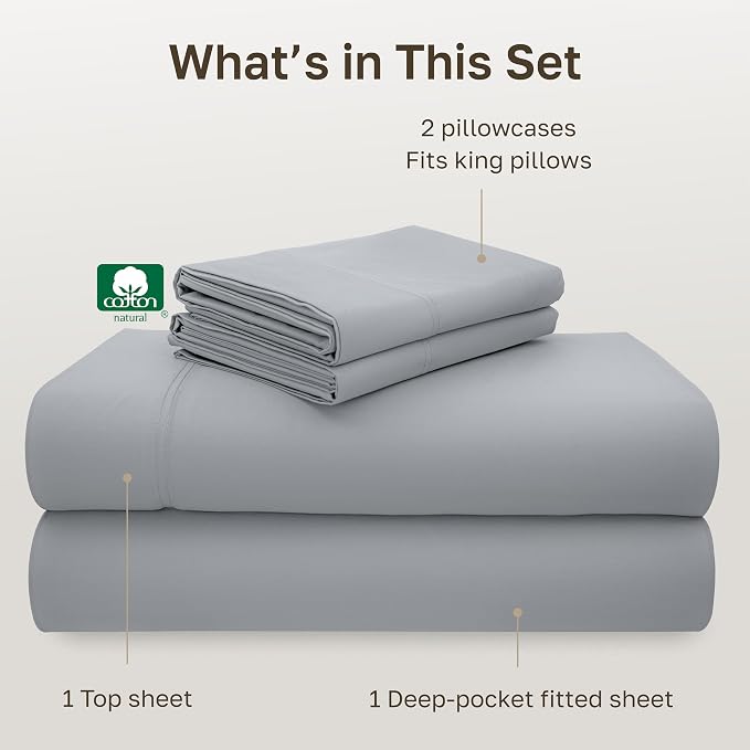 California Design Den Deep Pocket King Sheets Set - Image 4