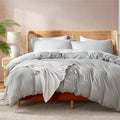 Nestl Light Grey Duvet Cover Queen Size by Nestl