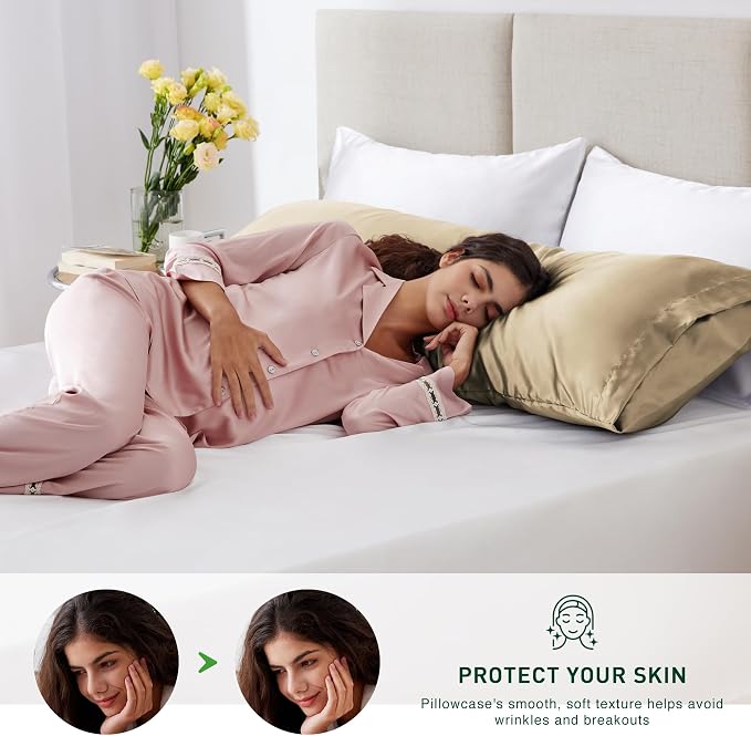 Love's cabin Satin Body Pillowcase 20x54, Cooling Pillow Cover - Image 3