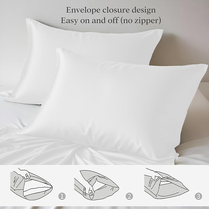 LINENWALAS Rayon Derived from Bamboo Standard Pillowcases - Image 2