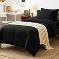 CozyLux Twin XL Comforter Set Black, 5 Pieces Bed in a Bag Twin Extra Long by CozyLux