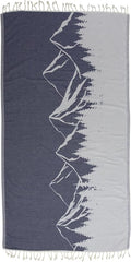 InfuseZen Turkish Towel with Mountain Landscape – 100% Organic Turkish Cotton by InfuseZen