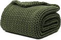 YnM Cotton Weighted Blanket, Handmade Chunky Knitted Design, Soft and Cozy by YNM