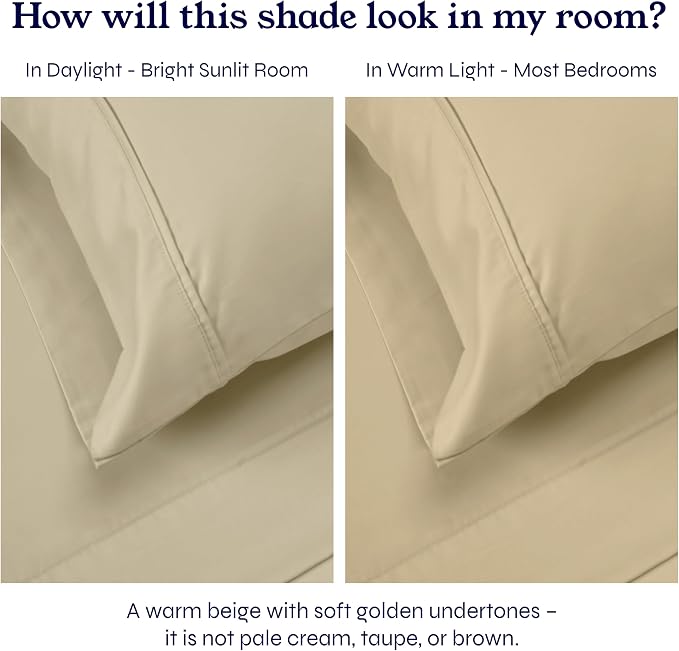 California Design Den California King Fitted Sheet Cotton Only, Soft 400 Thread - Image 5