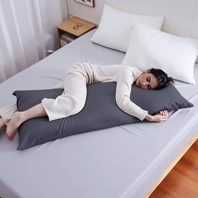 Body Cooling Pillow Case, Viscose Derived from Bamboo Long Pillow Protectors - Image 6