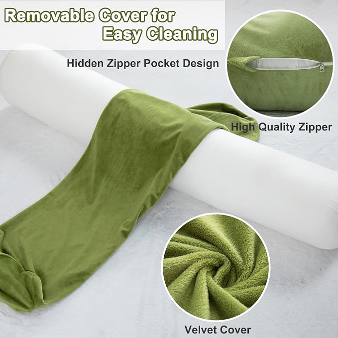 1 MIDDLE ONE Bolster Pillow for Bed, Long Round Body Pillow for Adults - Image 4