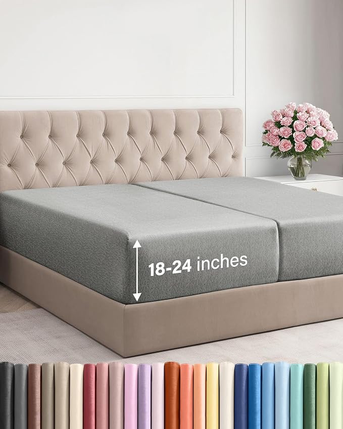 Extra Deep Split King Fitted Sheet by CGKUnlimited