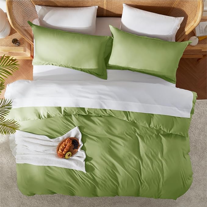 Nestl Calla Green Duvet Cover King Size - Image 5