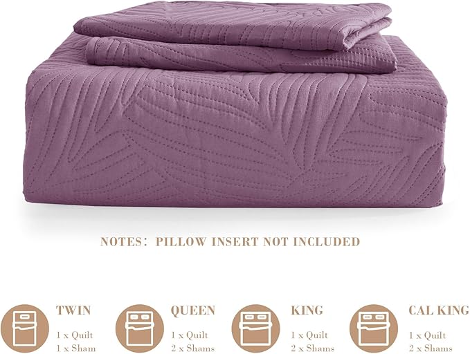 Exclusivo Mezcla Twin Quilt Bedding Set, Lightweight Dusty Lavender Quilts Twin - Image 6