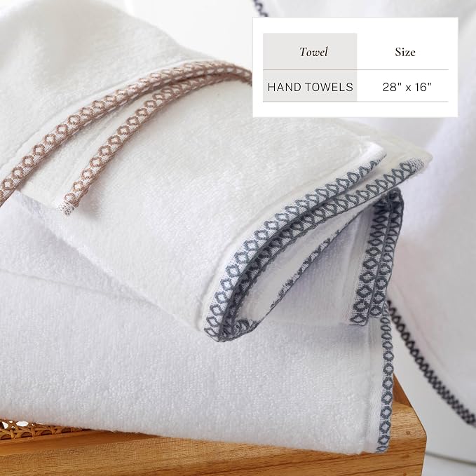 Great Bay Home Clay/White Hand Towel Set - Image 6